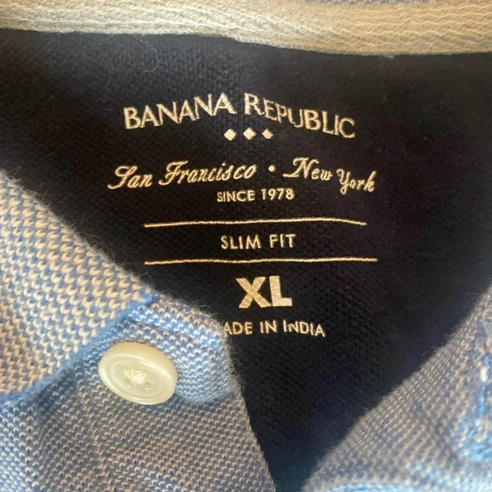 Banana Republic Blue Polo Shirt Classic Style